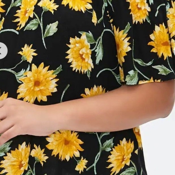 Forever 21 Yellow and Brown Ruffled Blouse - Picture 4 of 5